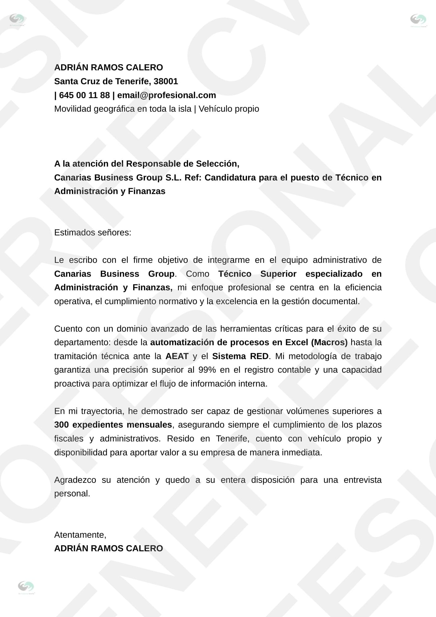 cv auxiliar administrativo profesional tenerife ats | CV Profesional Tenerife™ Vista previa de un currículum profesional para auxiliar administrativo en Tenerife, con diseño optimizado para superar sistemas de selección ATS y destacar competencias de gestión.