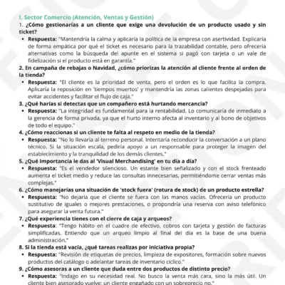 Guía de preparación de entrevistas para comercio y transporte en Tenerife.