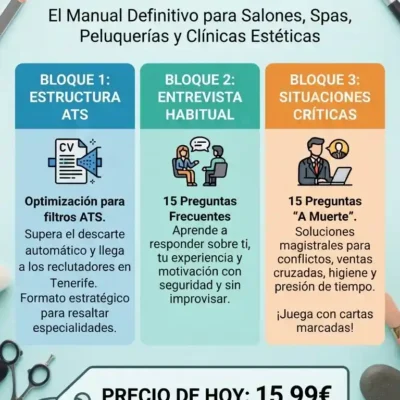 Infografía de pasaporte a la contratación: belleza, estética, salud.