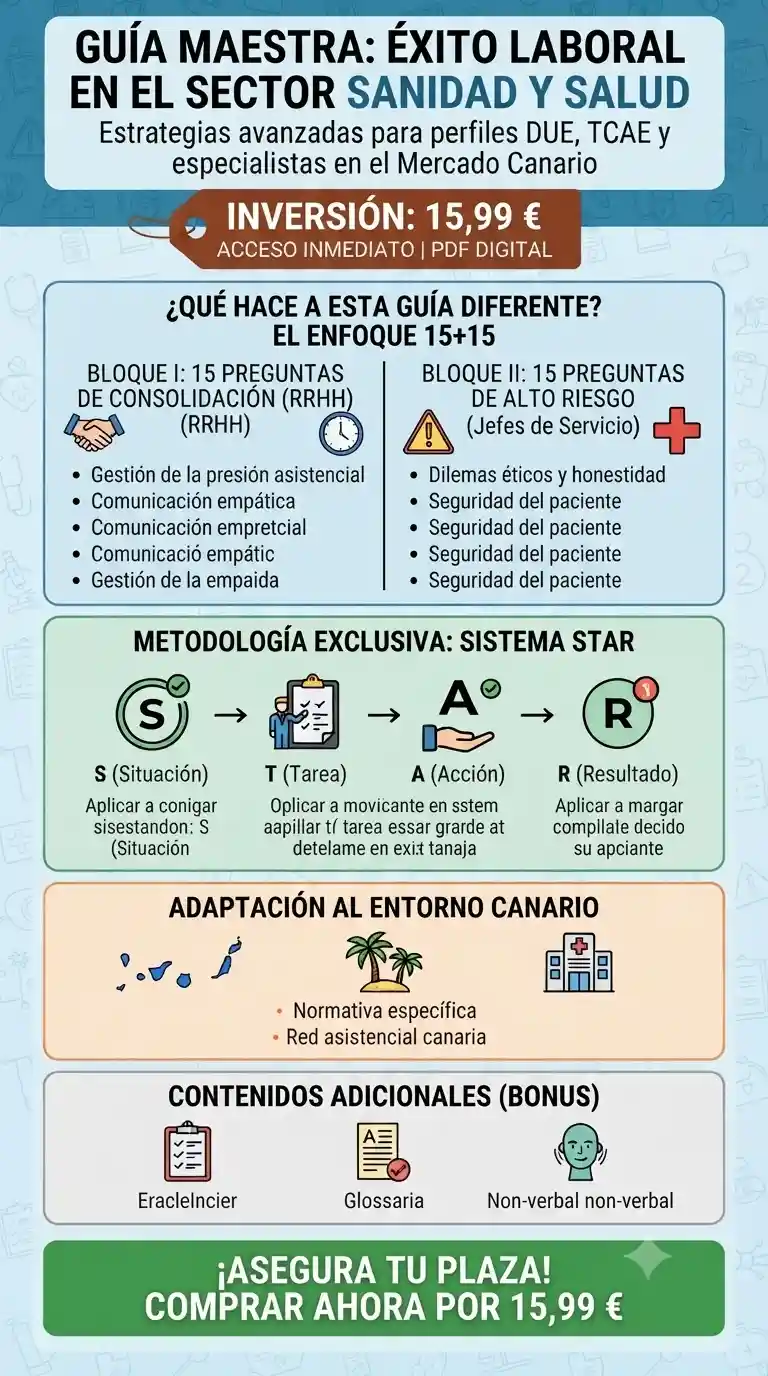 | CV Profesional Tenerife™ Infografía Guía Maestra Éxito Laboral: Sanidad.