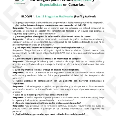 Guía éxito laboral sanidad Canarias Estrategias para perfiles DUE y TCAE en el sector sanitario de Canarias.