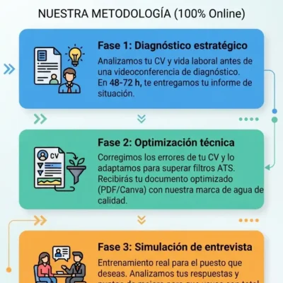 Infografía de programa de posicionamiento profesional.