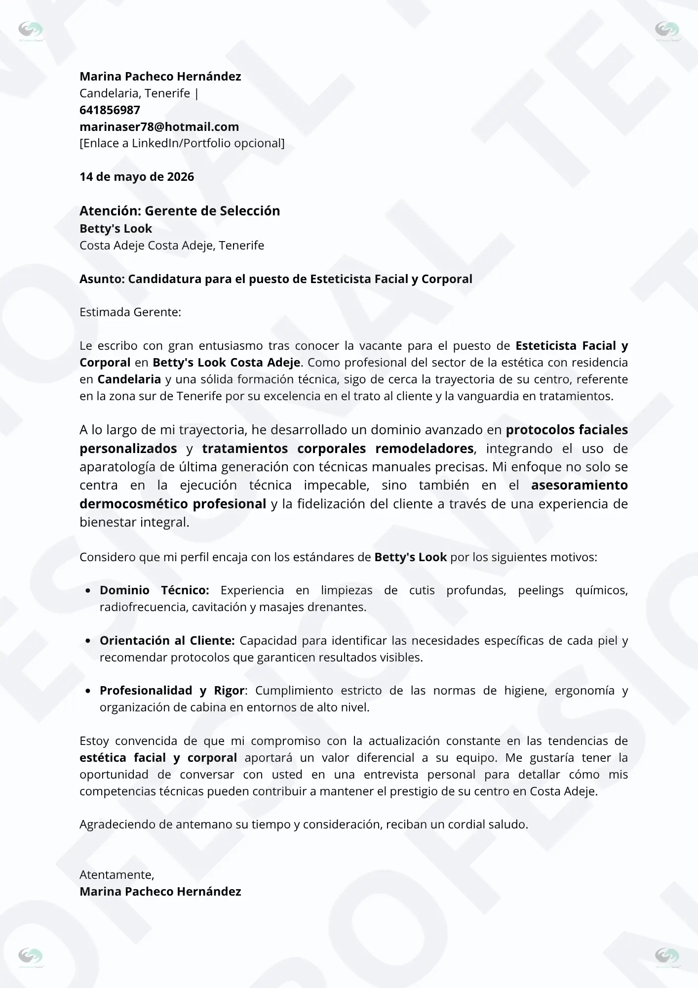 ok 9 | CV Profesional Tenerife™