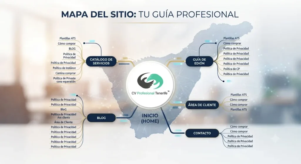 Mapa del Sitio Web CV Profesional Tenerife